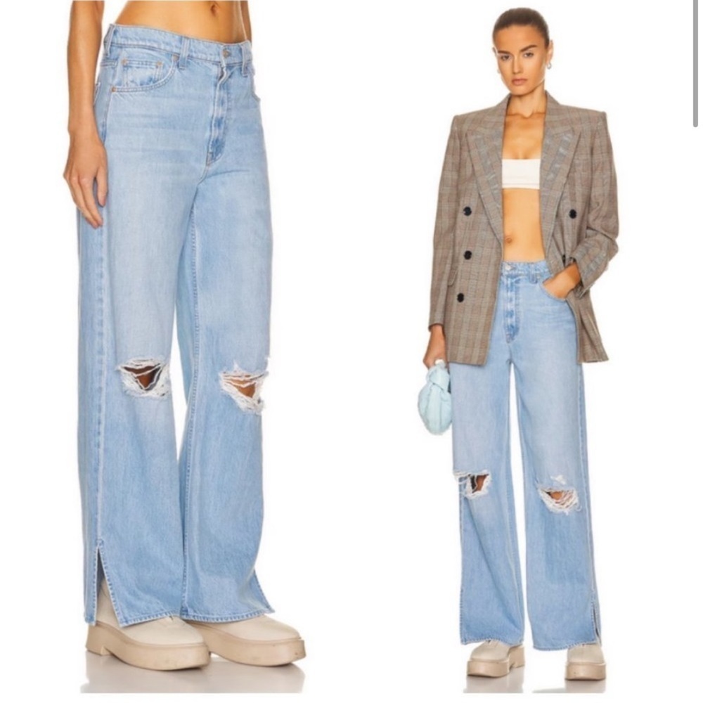 Mother Snacks The Fun Dip Puddle Jeans In Lots Of Nibbles